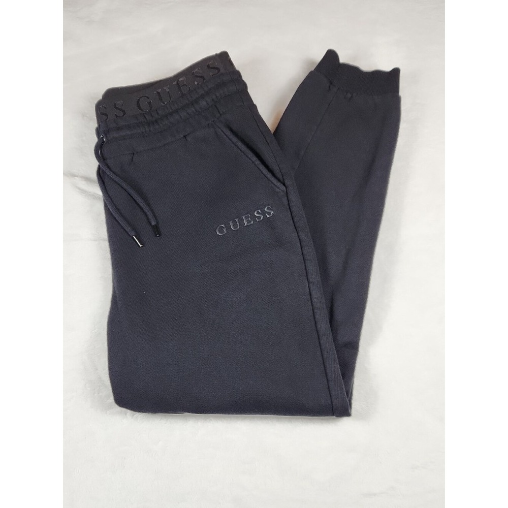 GUESS Black Logo Sweat Joggers with Branded Waistband Size Large